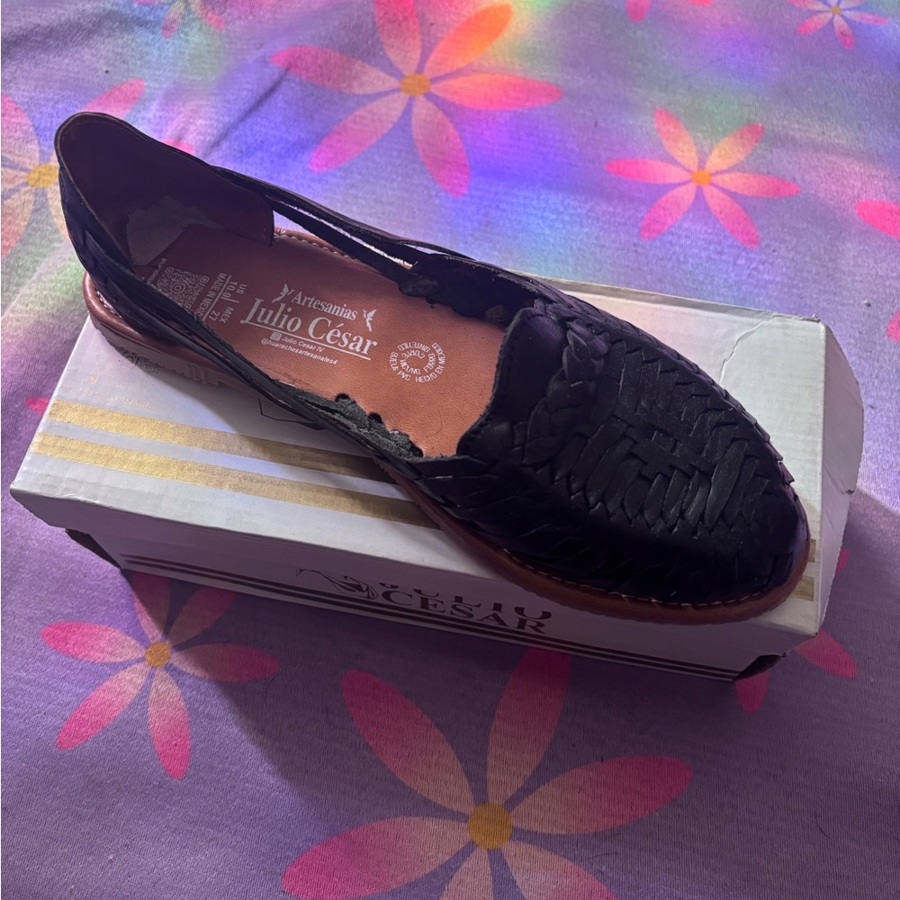 Women's Black Leather Loafers